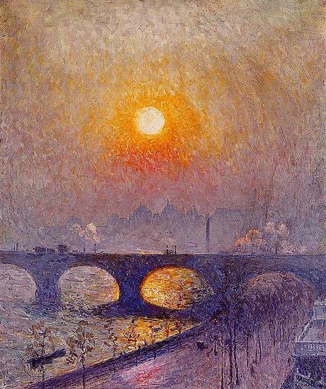 Emile Claus Sunset over Waterloo Bridge china oil painting image